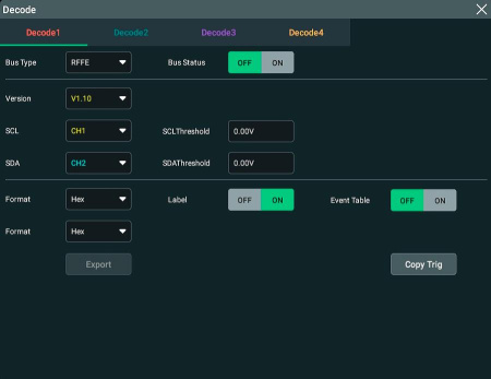 Декодирование и анализ сигналов шины последовательной передачи данных стандарта MIPI-RFFE Rigol DS70000-RFFEA купить по низкой цене | МАКСПРОФИТ